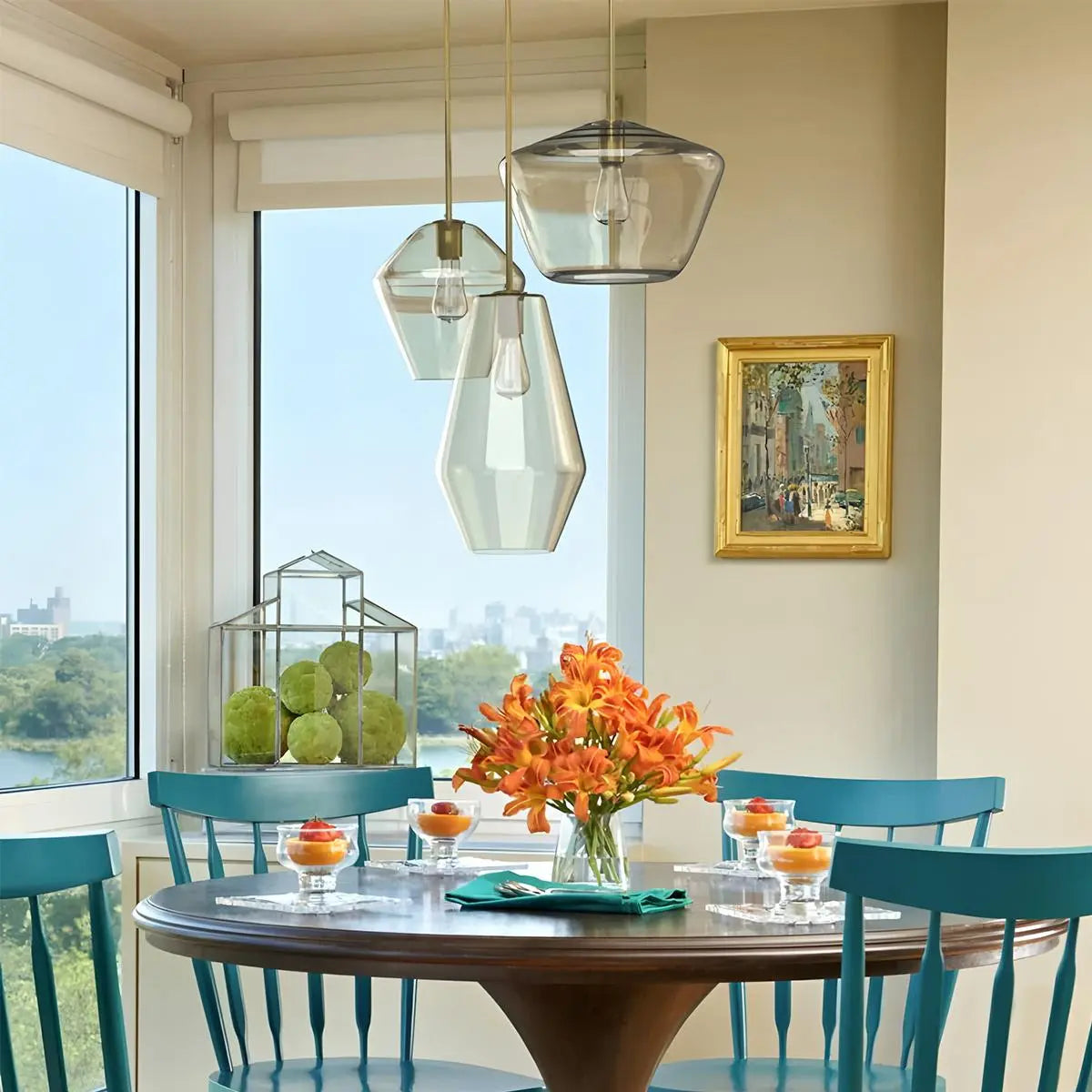 Feyran Hailie Clear Glass Pendant Light for Kitchen