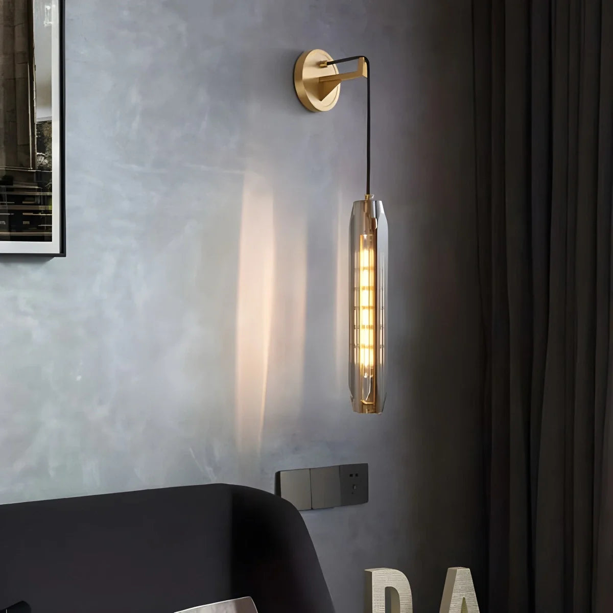 Feyran Hanging Crystal Wall Sconce