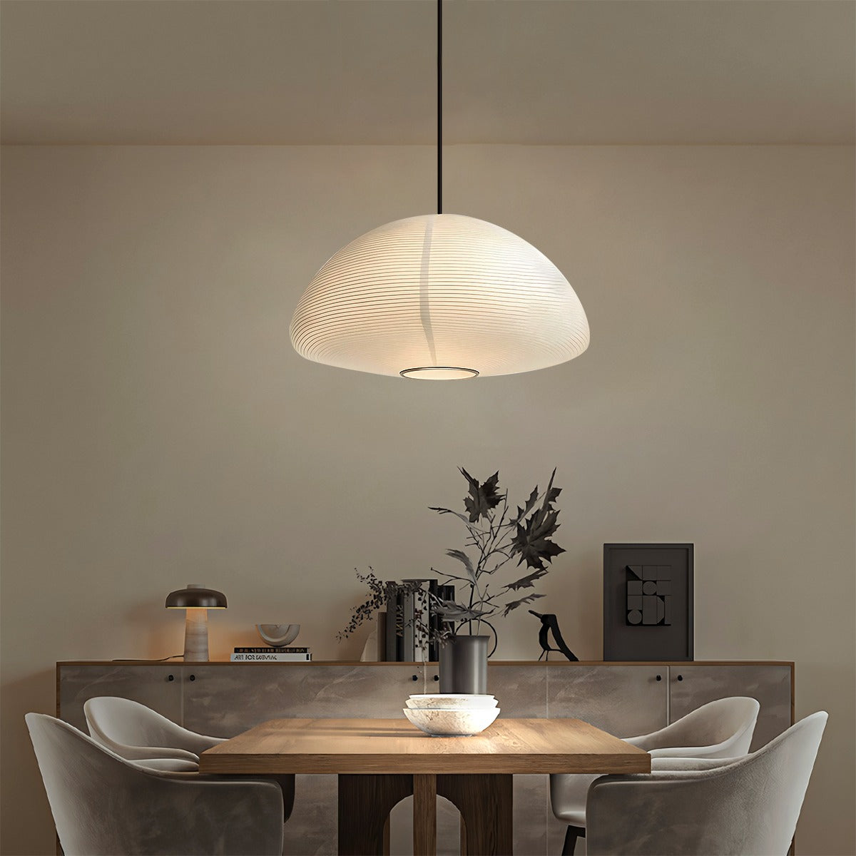 Feyran Hikari Paper Lantern Pendant Light for Bedroom