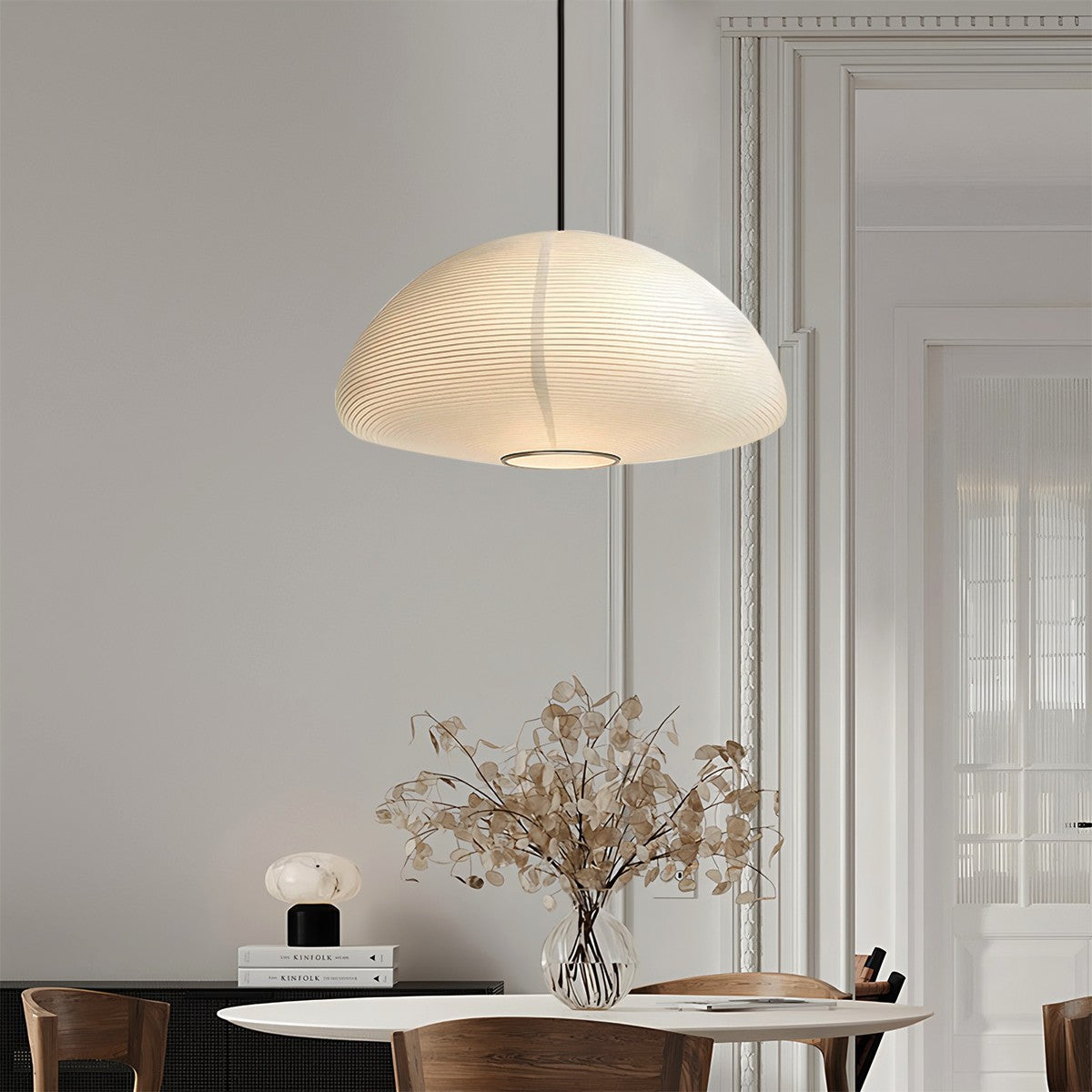 Feyran Hikari Paper Lantern Pendant Light for Bedroom