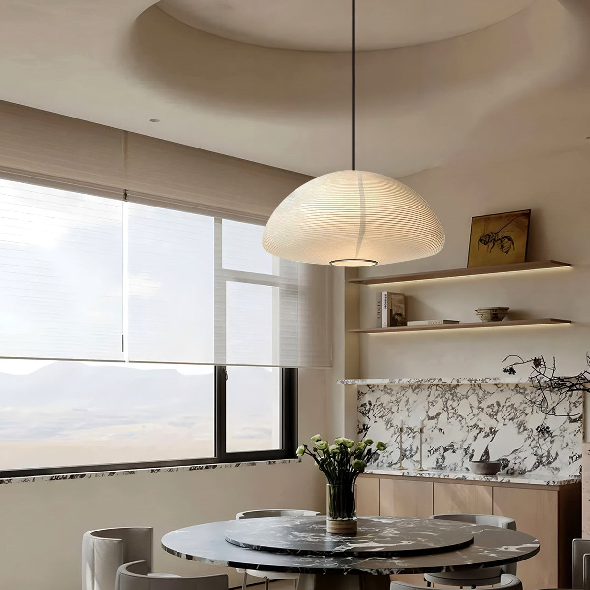 Feyran Hikari Paper Lantern Pendant Light for Bedroom