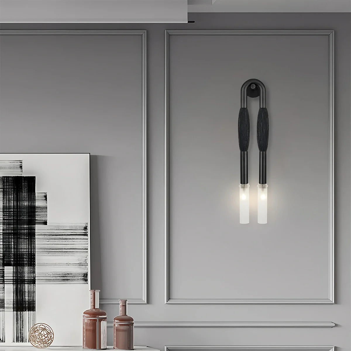 Feyran Horsehair U-Shaped Wall Lamp