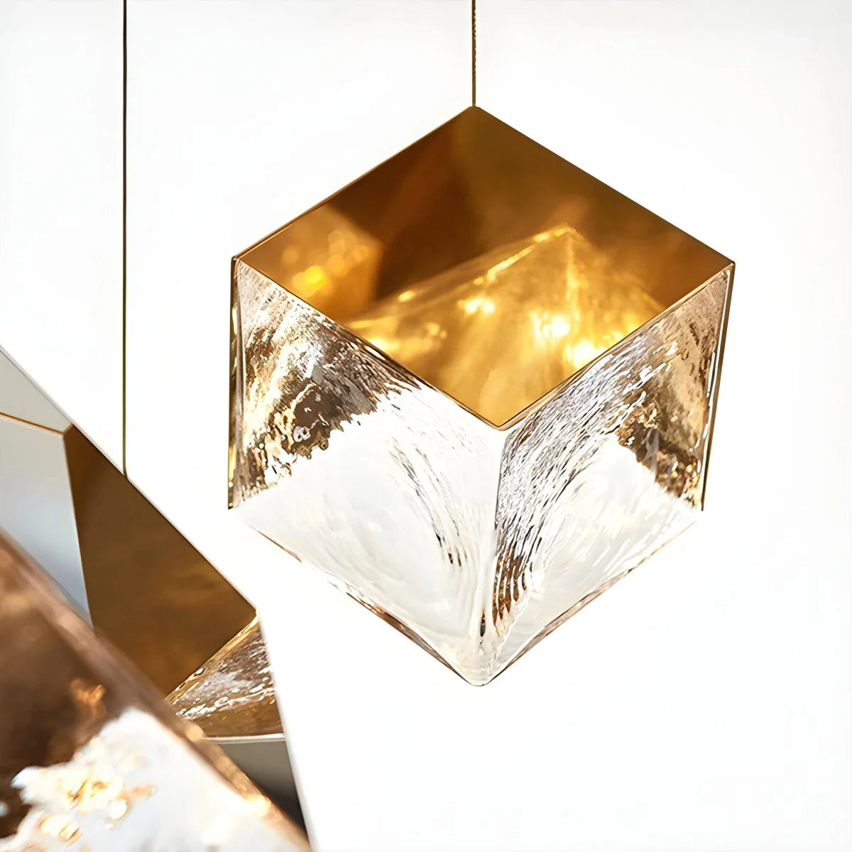 Feyran Ice Cube Textured Glass Chandelier