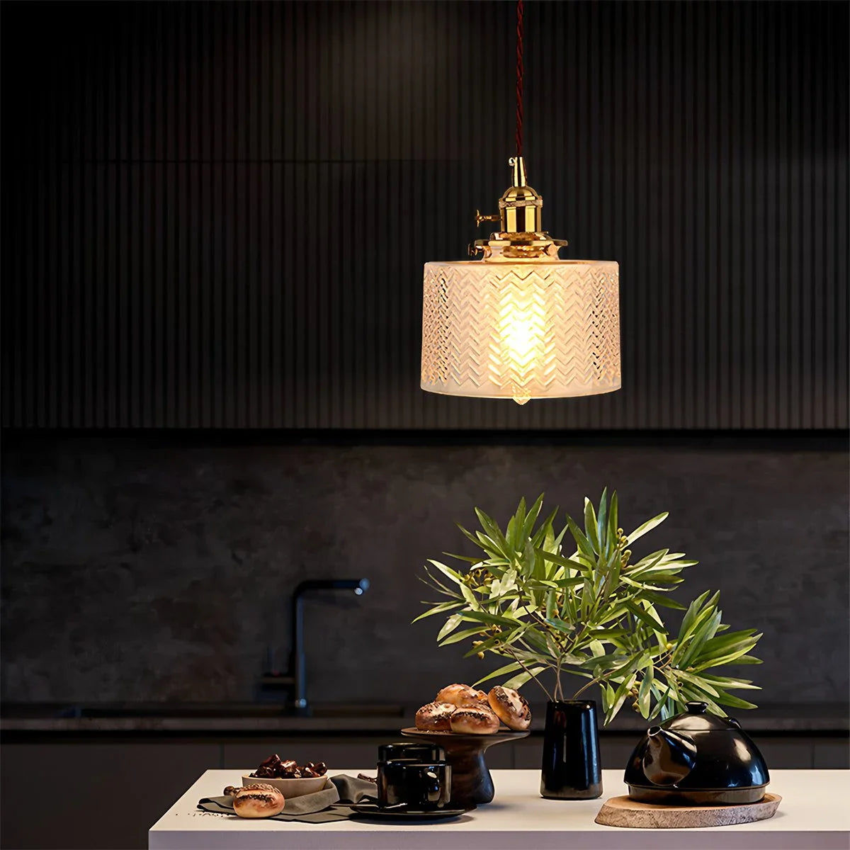 Feyran Isabel Glass Pendant Light for Kitchen Island