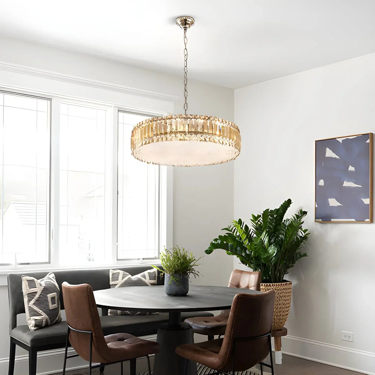 Feyran K9 Crystal Pendant Light for Dining Room