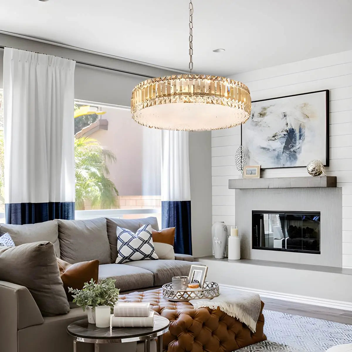 Feyran K9 Crystal Pendant Light for Dining Room