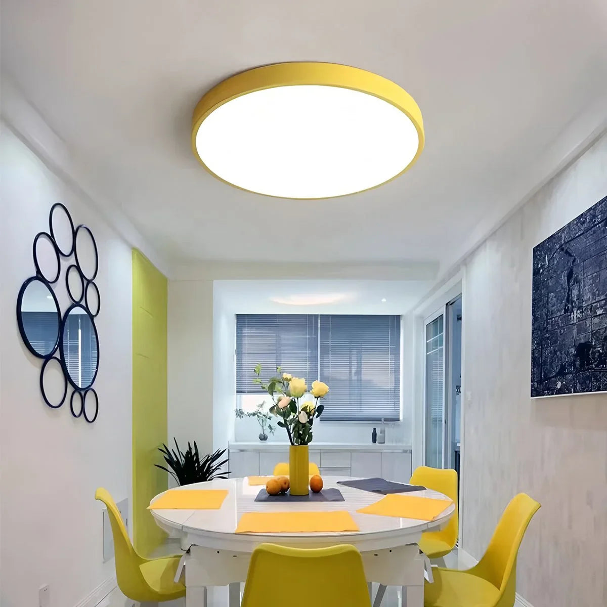 Feyran LED Minimalist Circular Macaron Ceiling Light