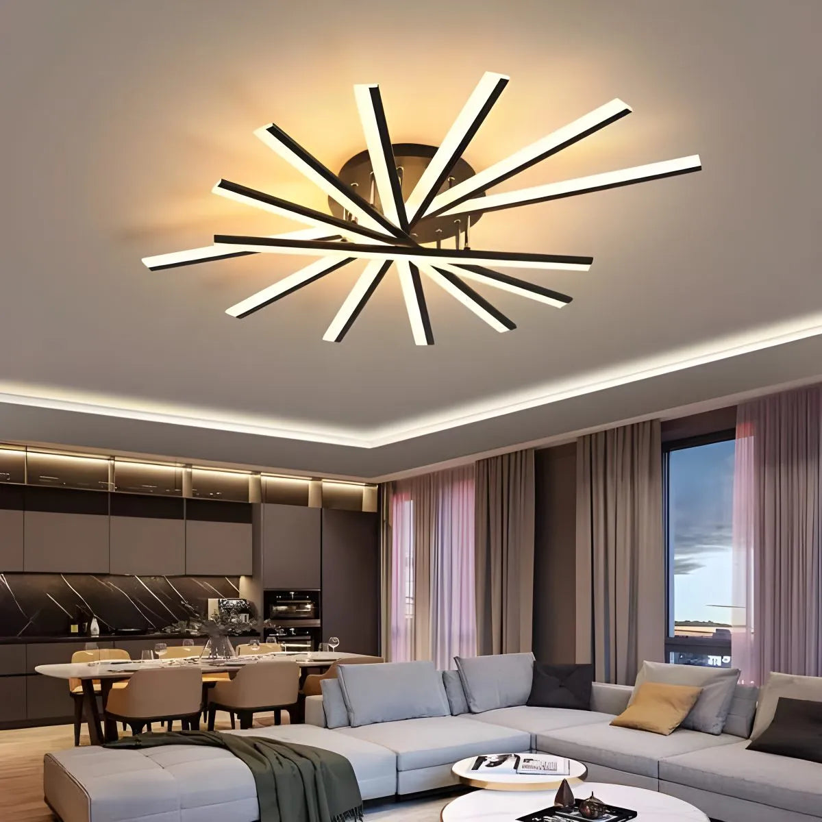 Feyran LED Strip Fan-Shaped Ceiling Lamp