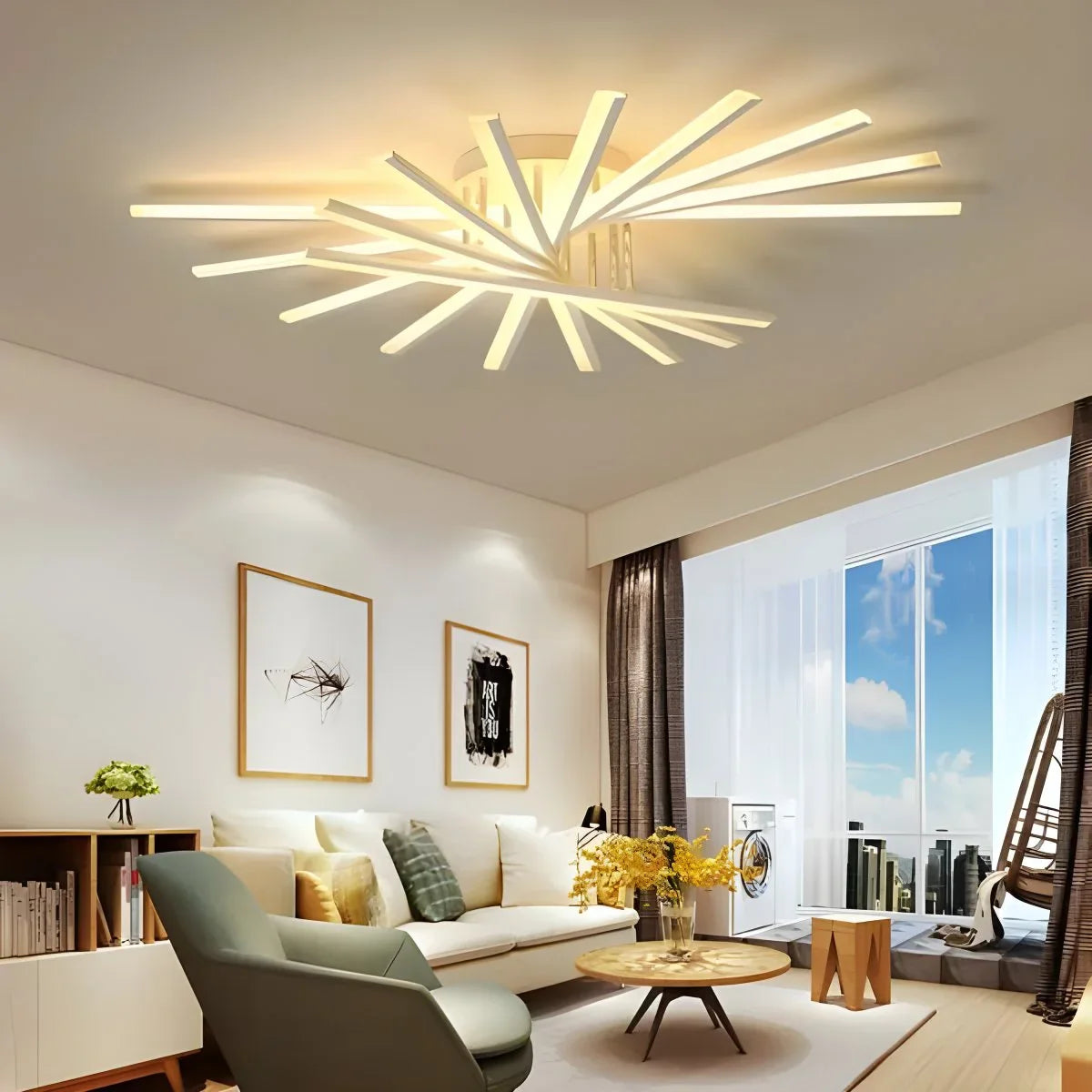 Feyran LED Strip Fan-Shaped Ceiling Lamp