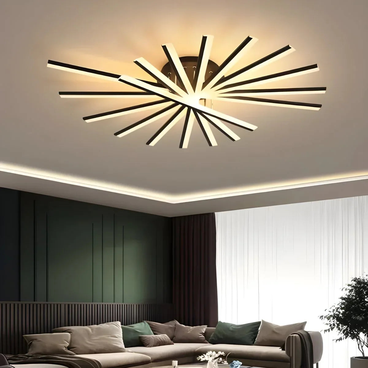 Feyran LED Strip Fan-Shaped Ceiling Lamp
