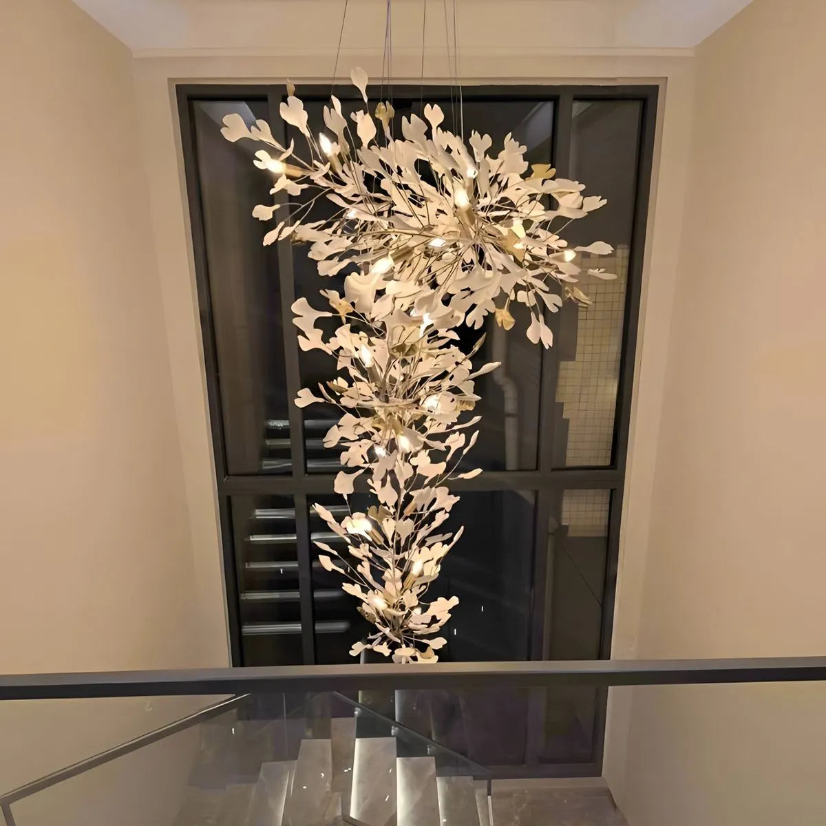 Feyran Large Ginkgo Leaf Chandelier