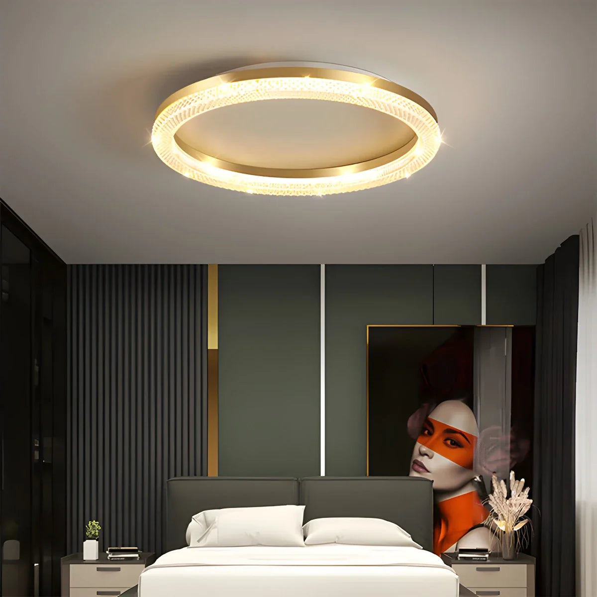 Feyran Light Luxury Circular Crystal Ceiling Light