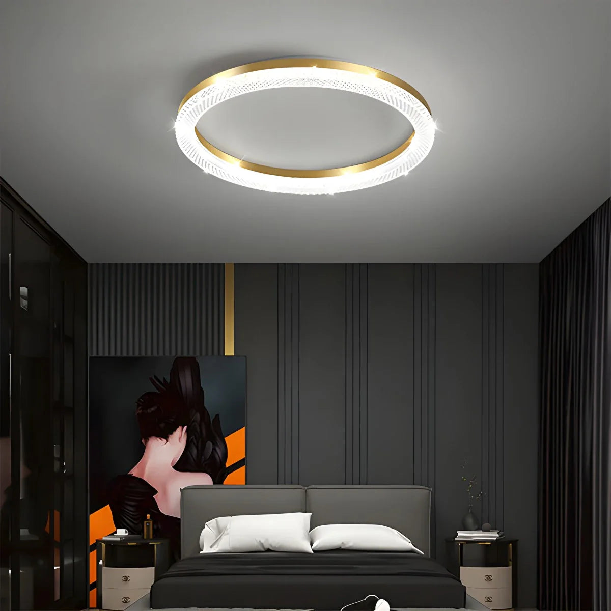 Feyran Light Luxury Circular Crystal Ceiling Light