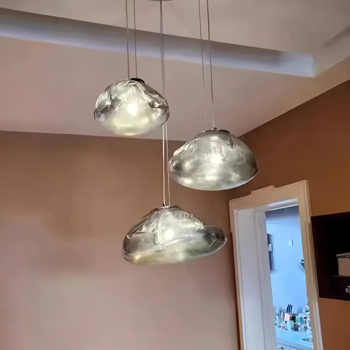 Feyran Light Luxury Cloud Shape Glass Pendant Light