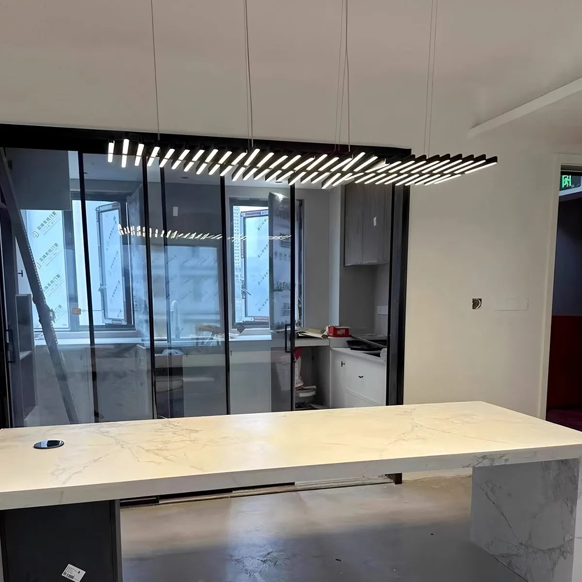 Feyran Linear Fish Bone Modeling Chandelier