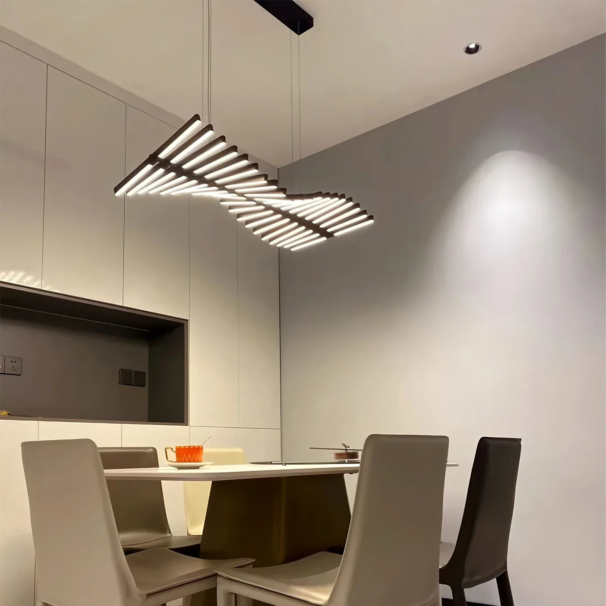 Feyran Linear Fish Bone Modeling Chandelier