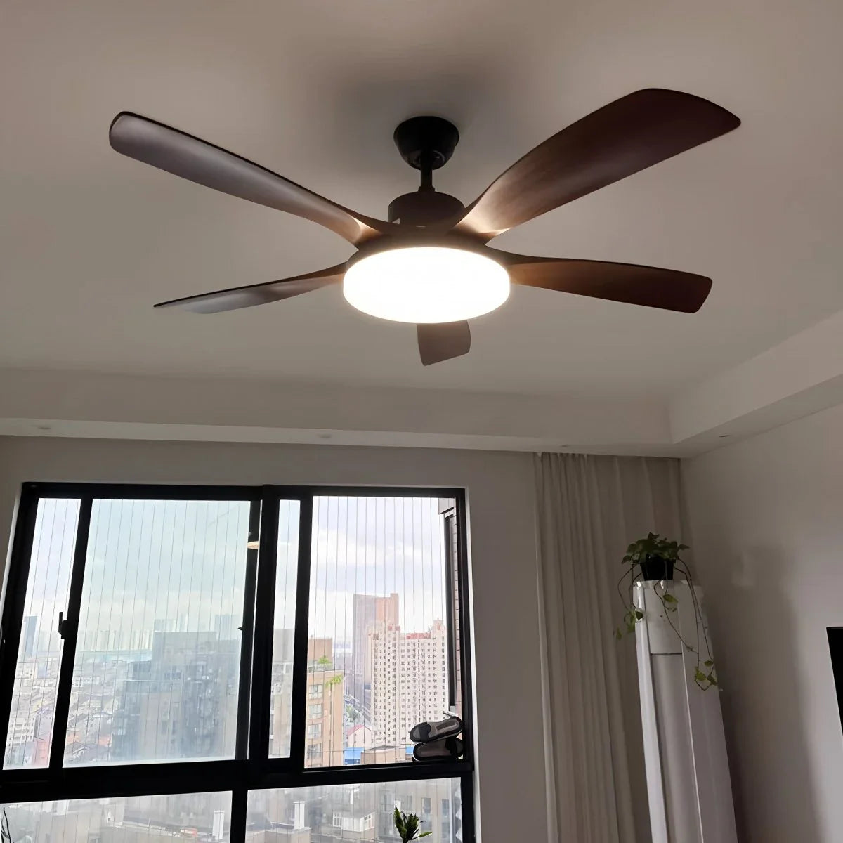 Feyran Living Room Minimalist Ceiling Fan with Light