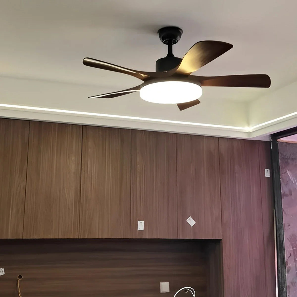 Feyran Living Room Minimalist Ceiling Fan with Light