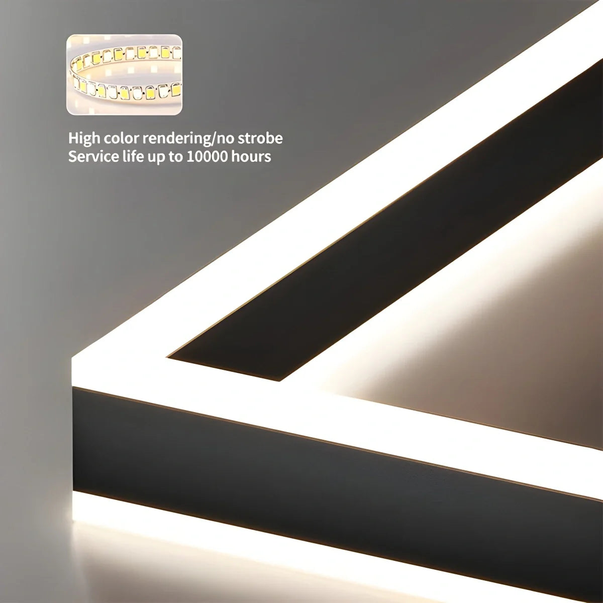 Feyran Tiered Black Square Pendant Lamp for Living Room
