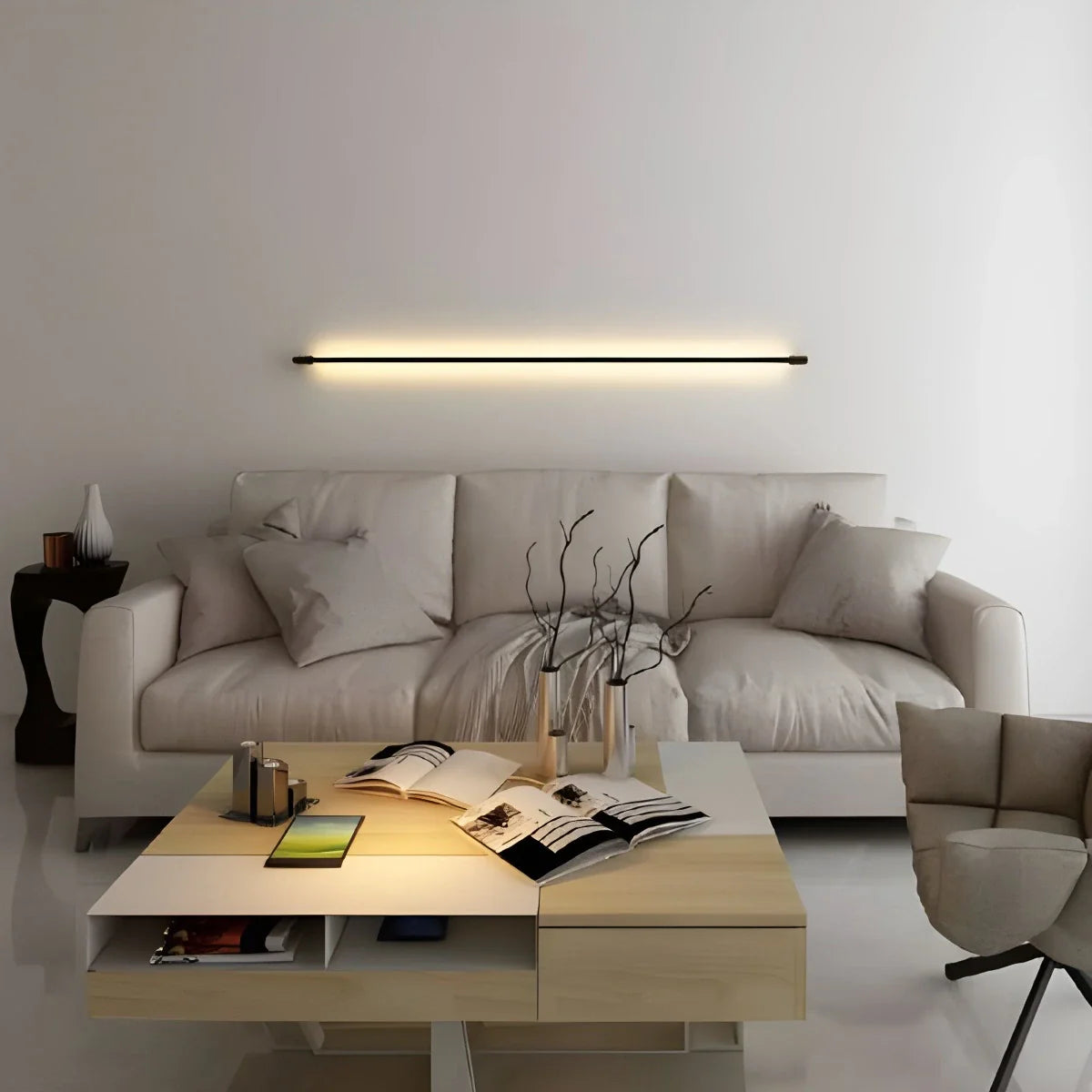 Feyran Long Linear Stairwell Wall Sconce