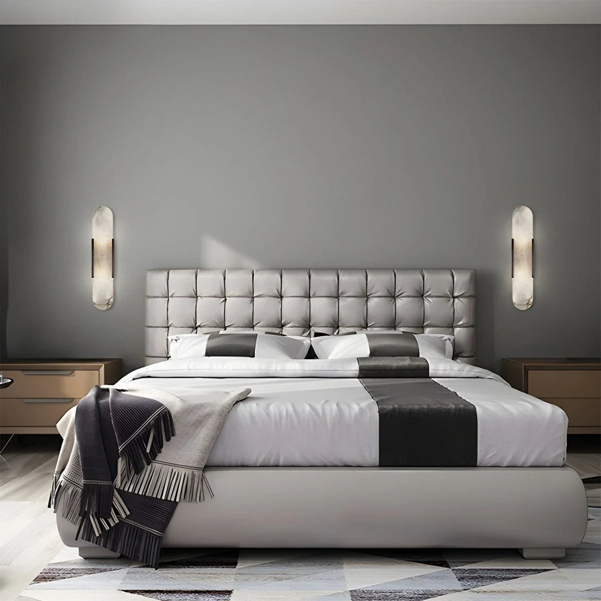 Feyran Luxury Spanish Alabaster Wall Sconce for Living Room
