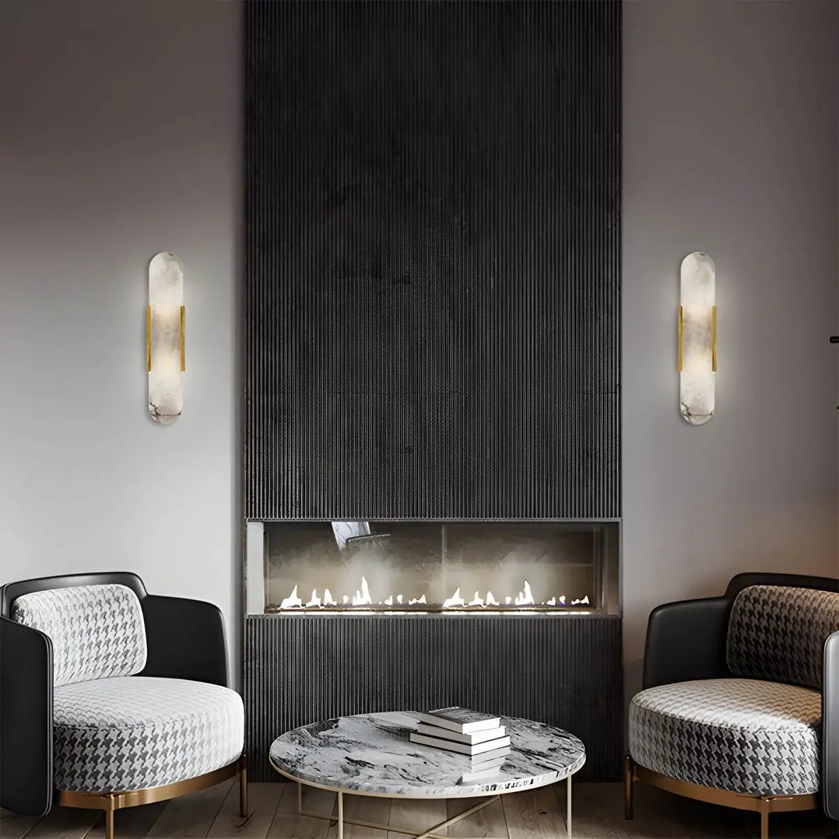 Feyran Luxury Spanish Alabaster Wall Sconce for Living Room