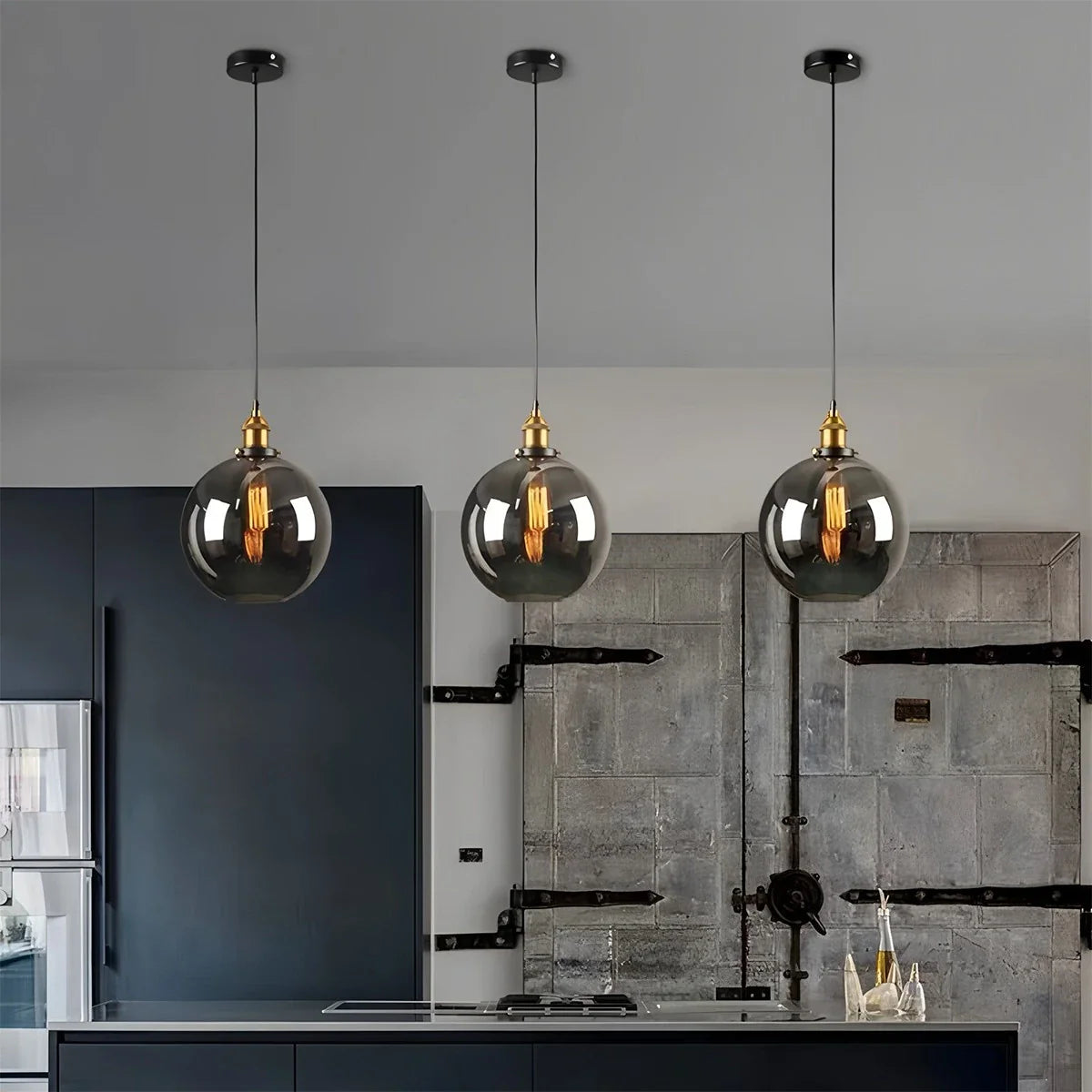 Feyran Mabel Glass Pendant Light for Kitchen Island