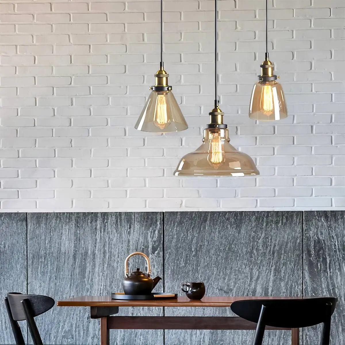 Feyran Mabel Glass Pendant Light for Kitchen Island