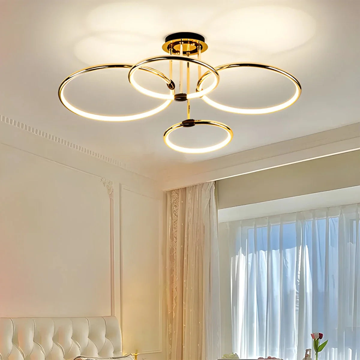 Feyran Metal Circular Chandelier Ceiling Lamp