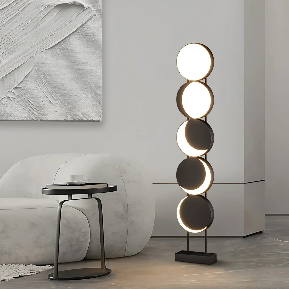 Feyran Minimalist Moon Phase Floor Lamp