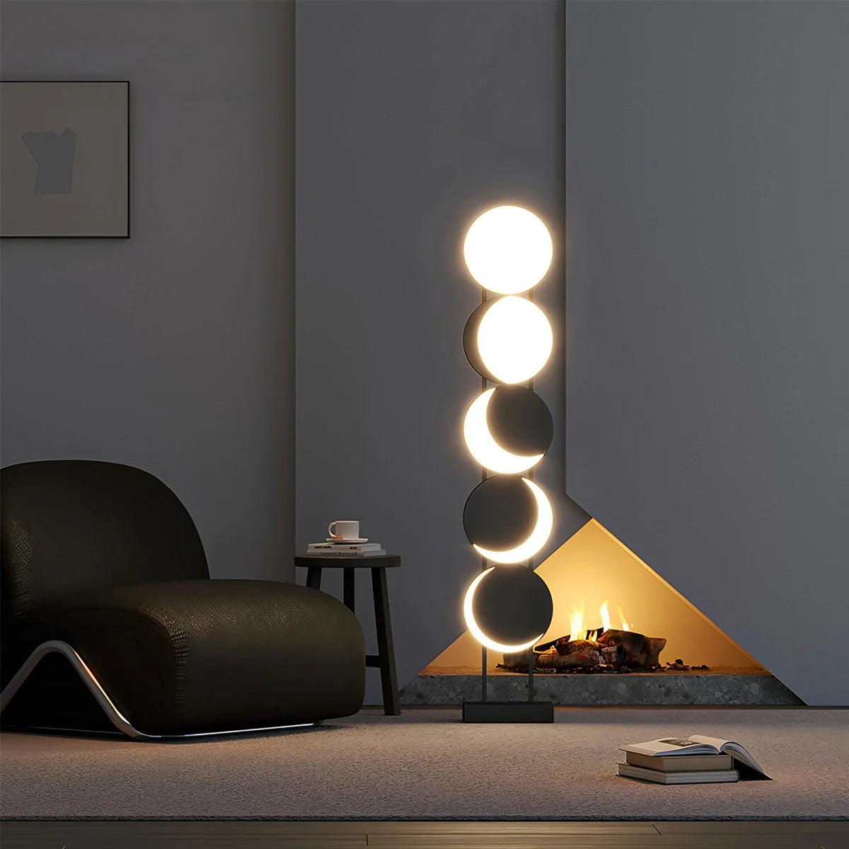 Feyran Minimalist Moon Phase Floor Lamp