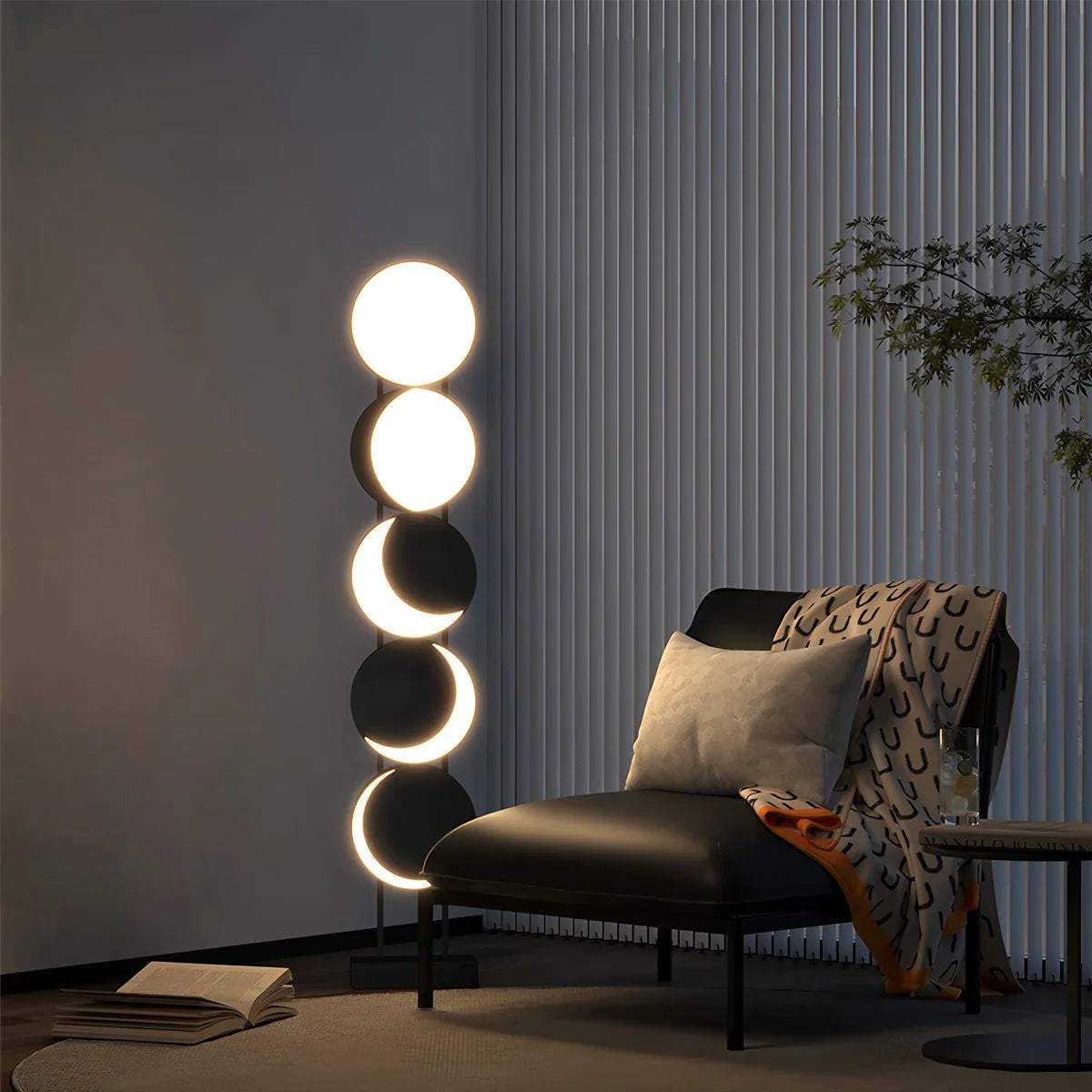 Feyran Minimalist Moon Phase Floor Lamp