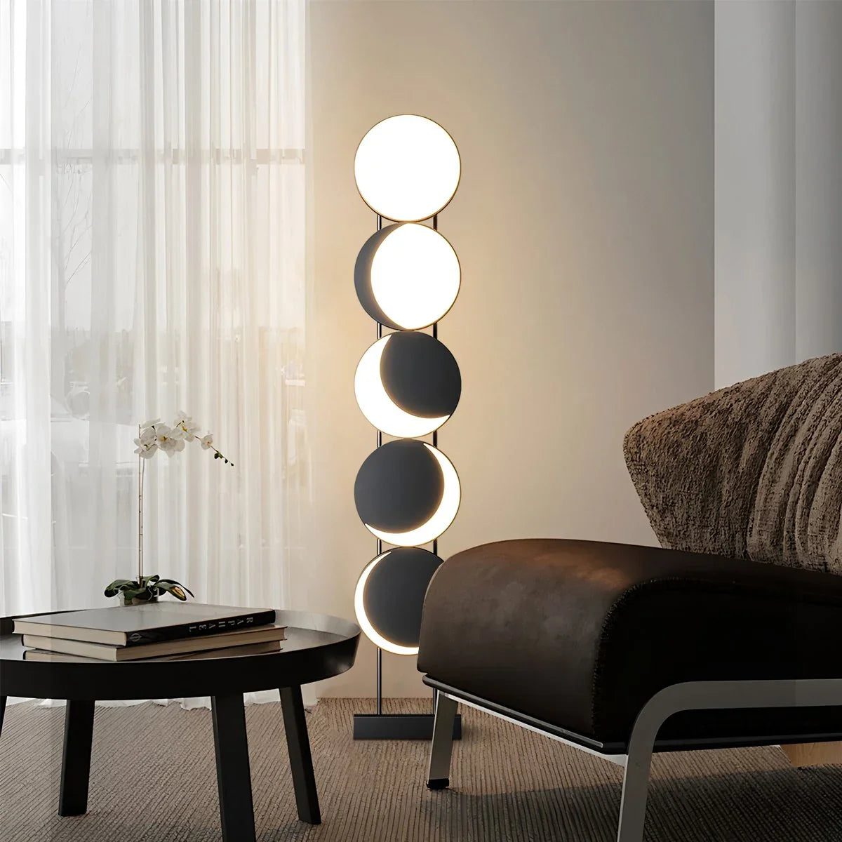 Feyran Minimalist Moon Phase Floor Lamp