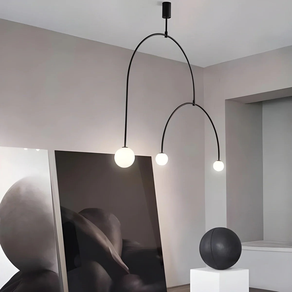 Feyran Minimalist Linear Metal Chandelier
