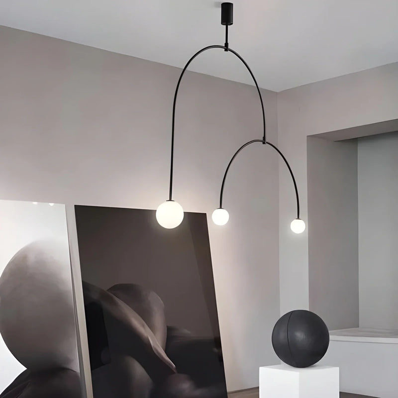 Feyran Minimalist Linear Metal Chandelier