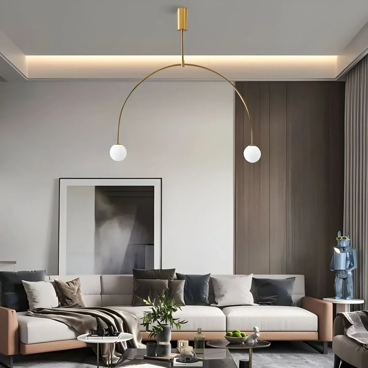 Feyran Minimalist Linear Metal Chandelier