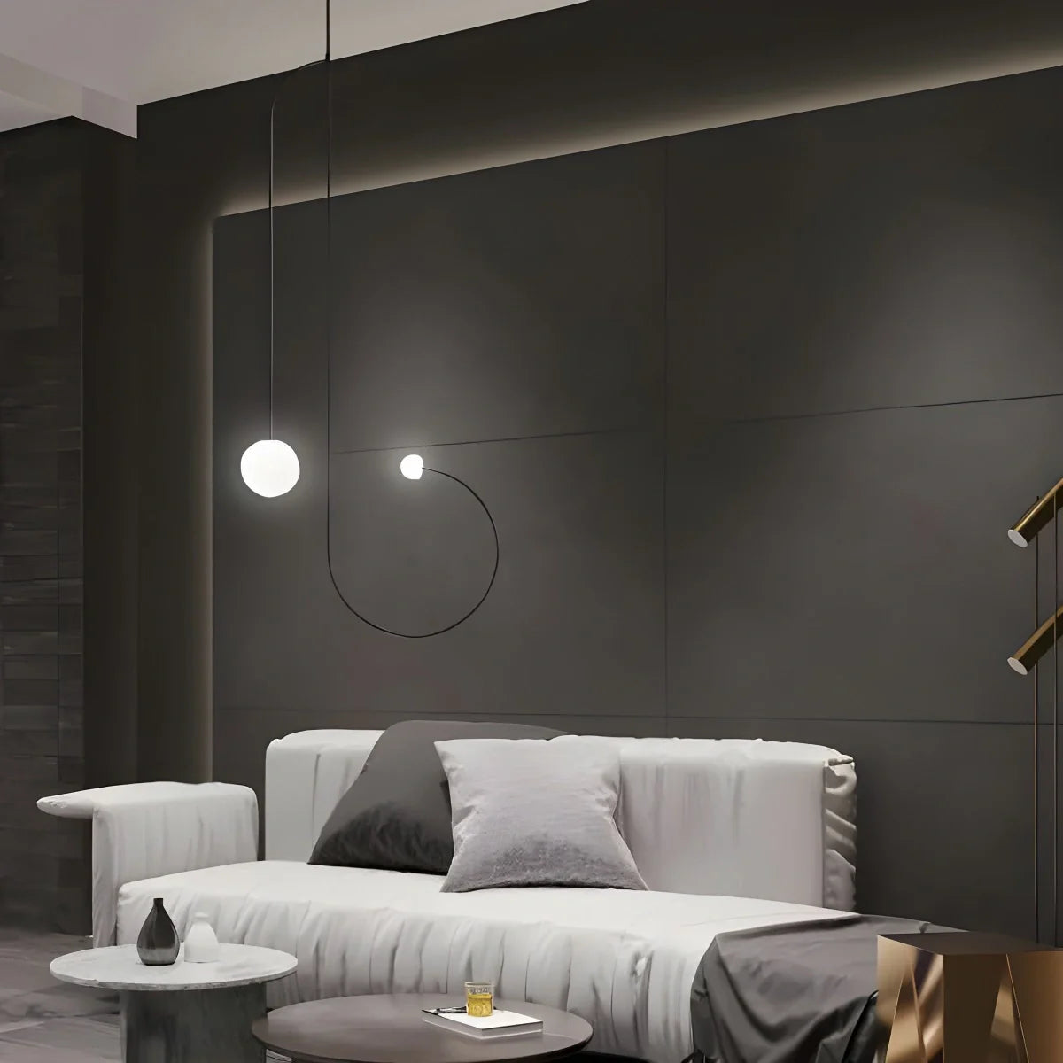 Feyran Minimalist Linear Metal Chandelier