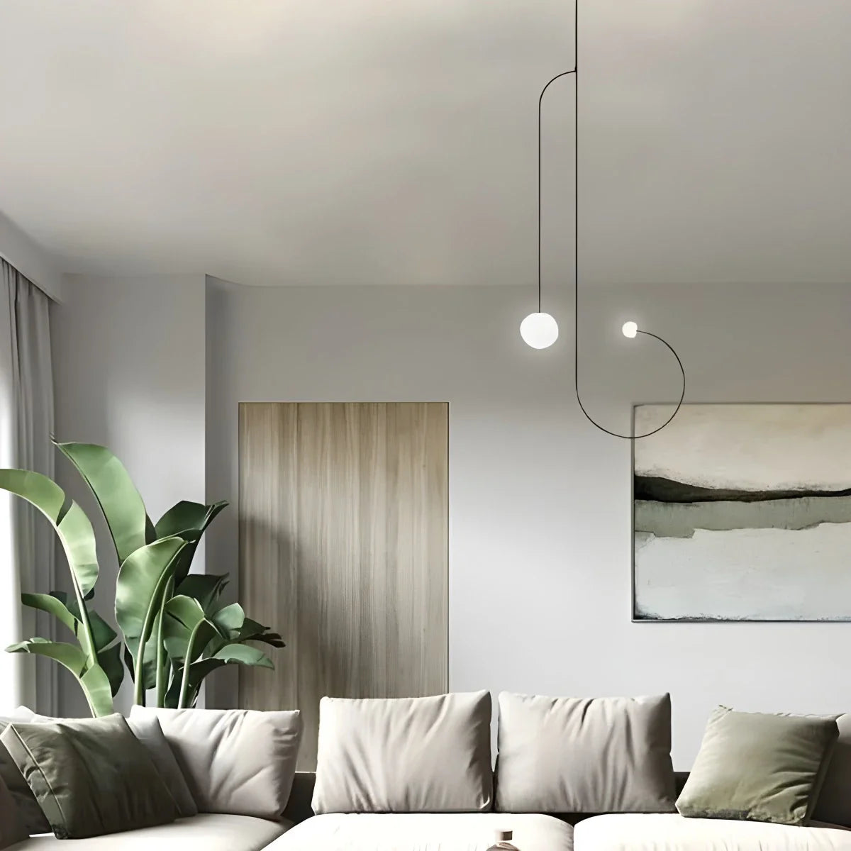 Feyran Minimalist Linear Metal Chandelier