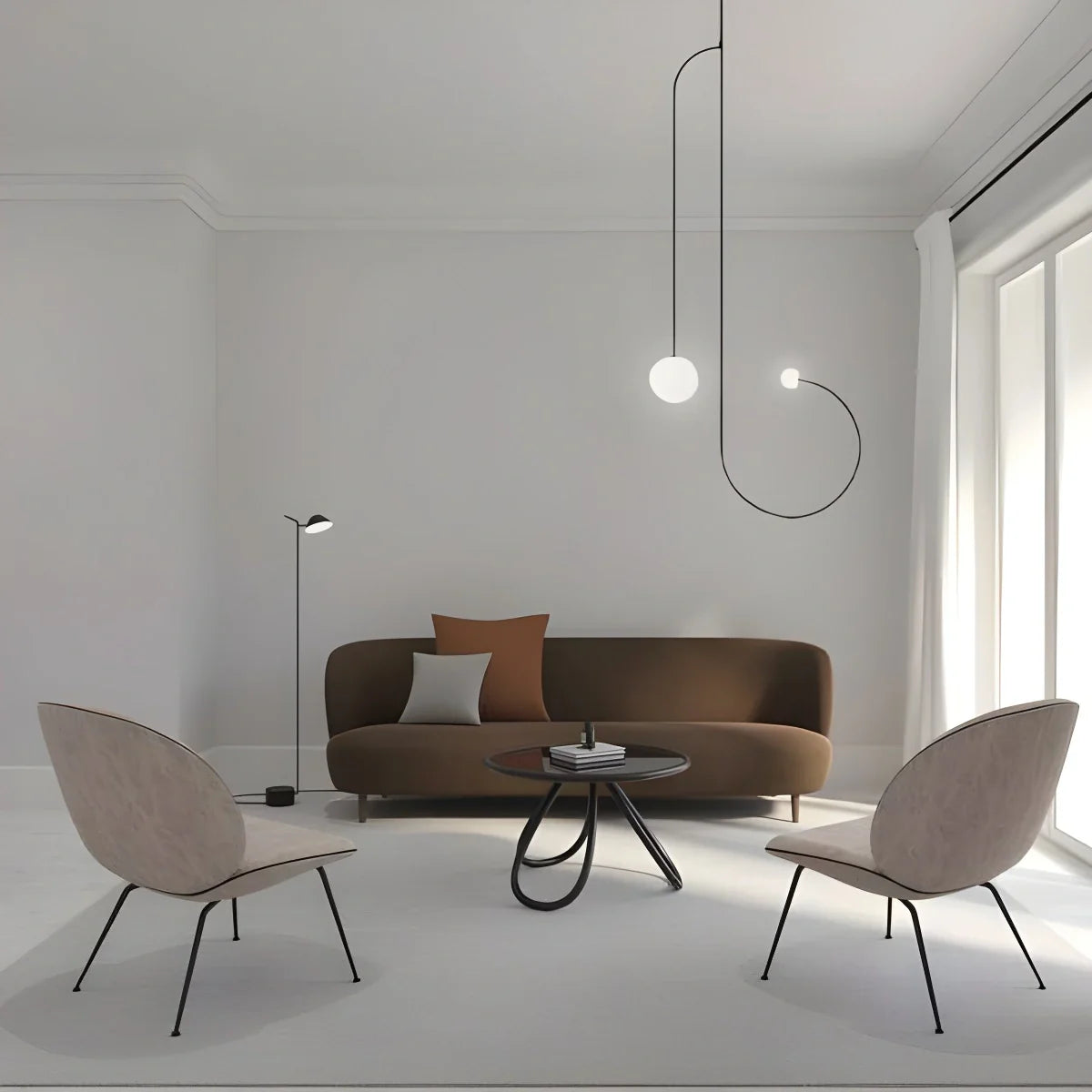 Feyran Minimalist Linear Metal Chandelier