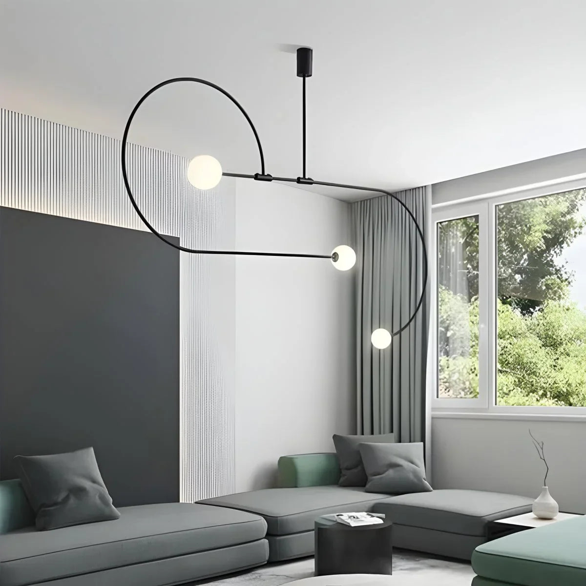 Feyran Minimalist Linear Metal Chandelier
