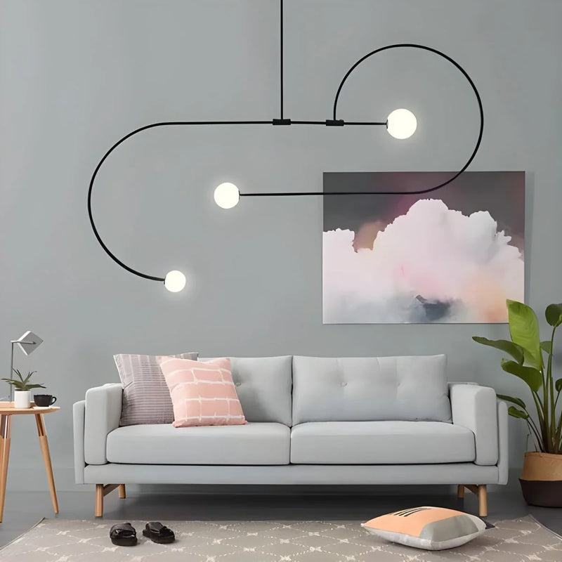Feyran Minimalist Linear Metal Chandelier