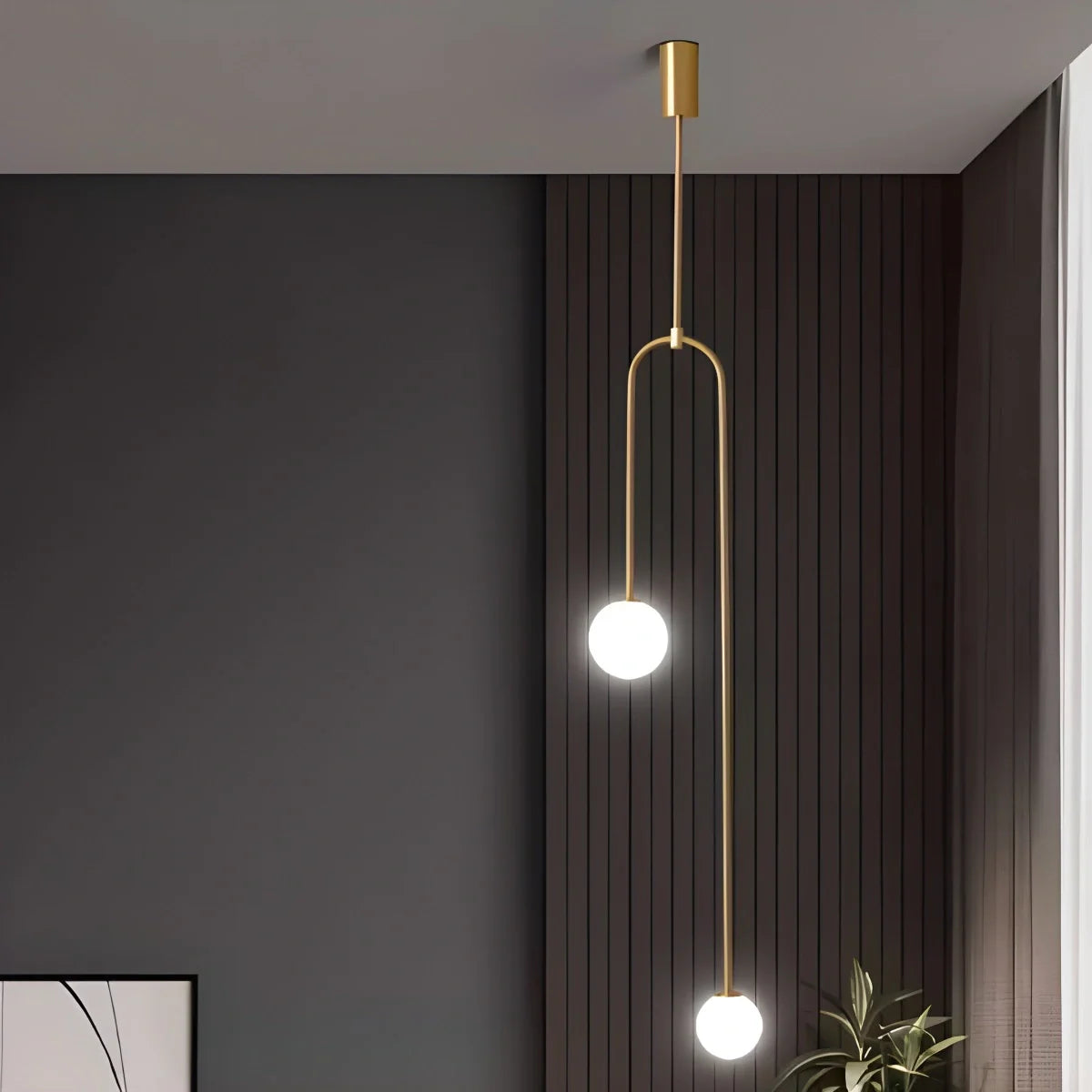 Feyran Minimalist Linear Metal Chandelier