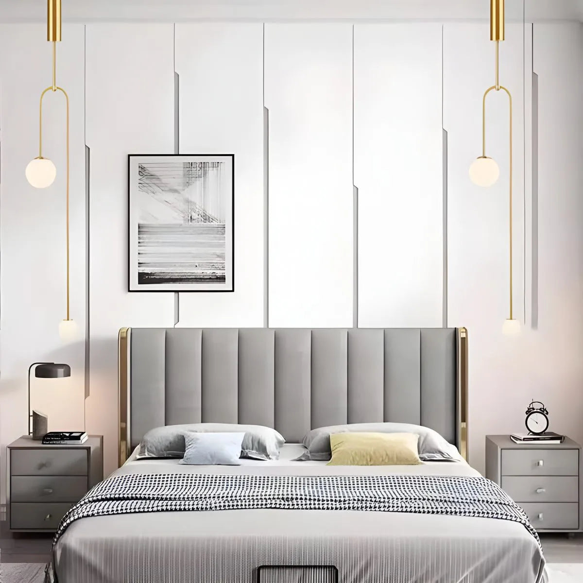 Feyran Minimalist Linear Metal Chandelier