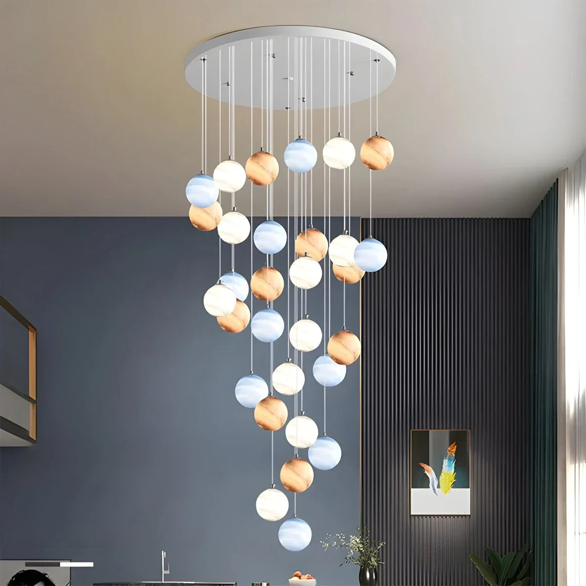 Feyran Modern Attic 3D Moon Celestial Chandelier