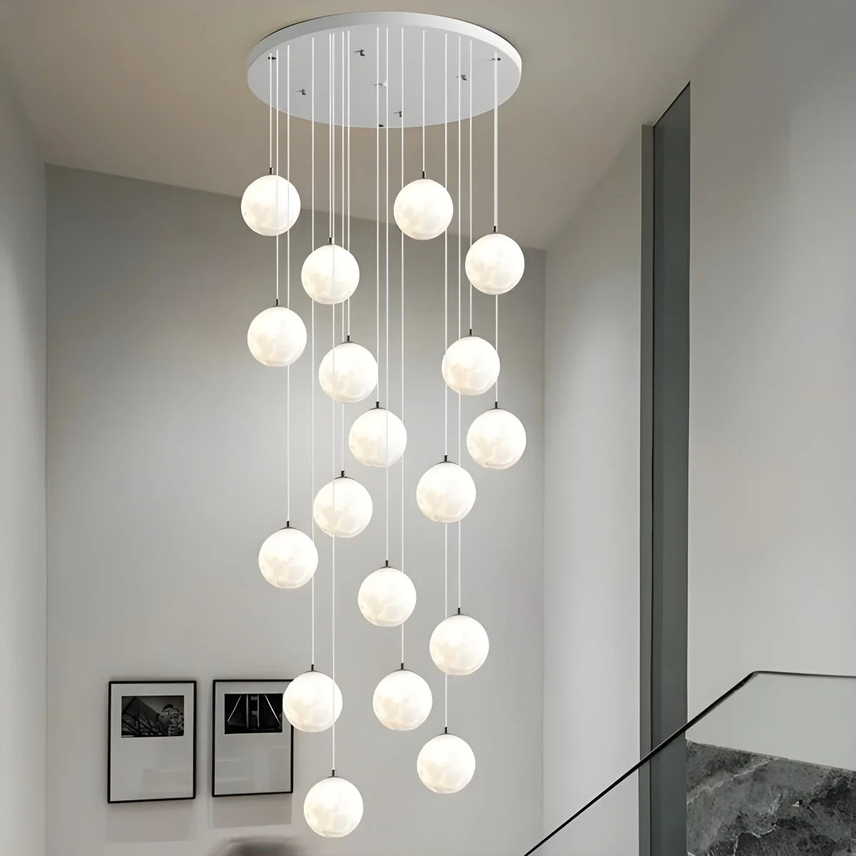 Feyran Modern Attic 3D Moon Celestial Chandelier