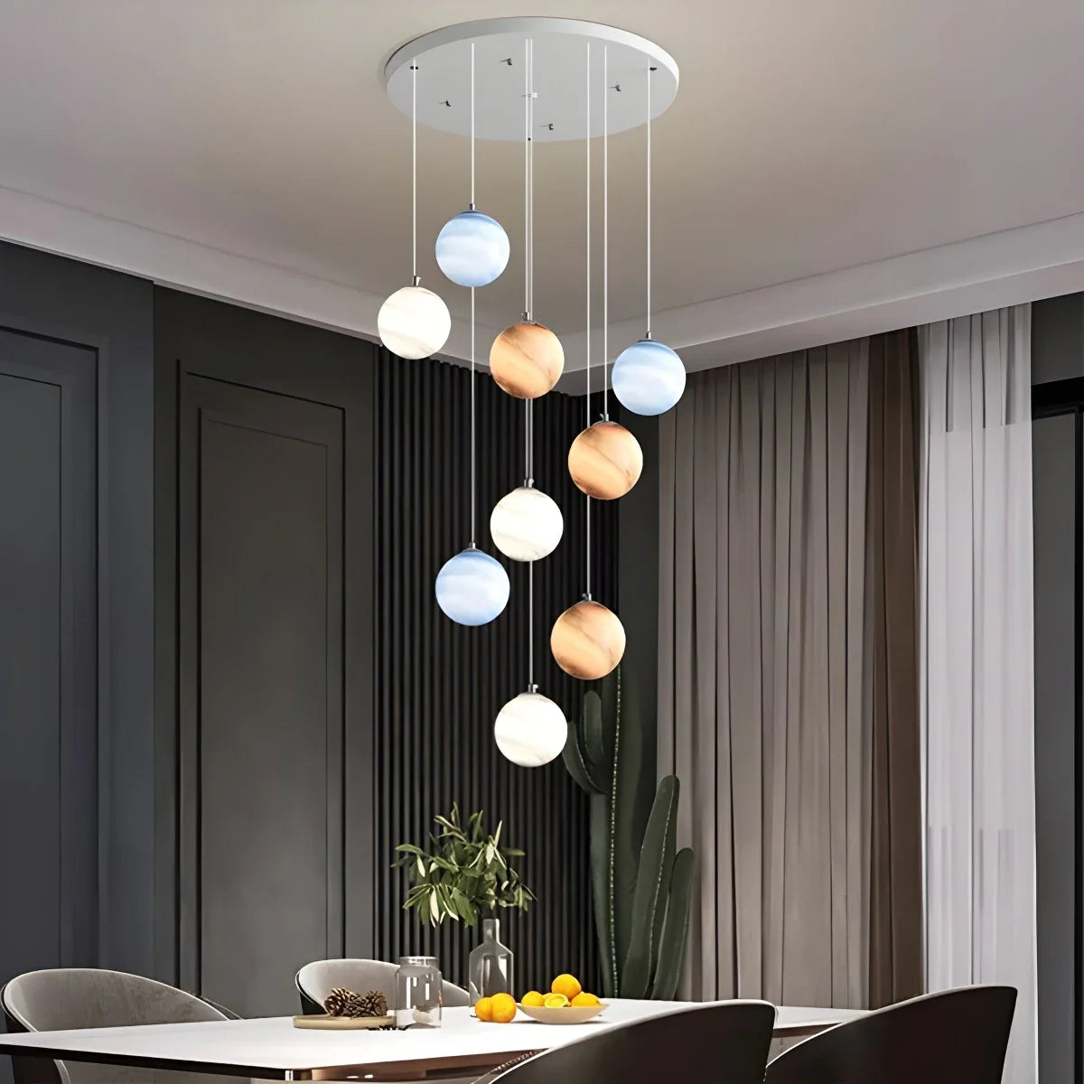 Feyran Modern Attic 3D Moon Celestial Chandelier