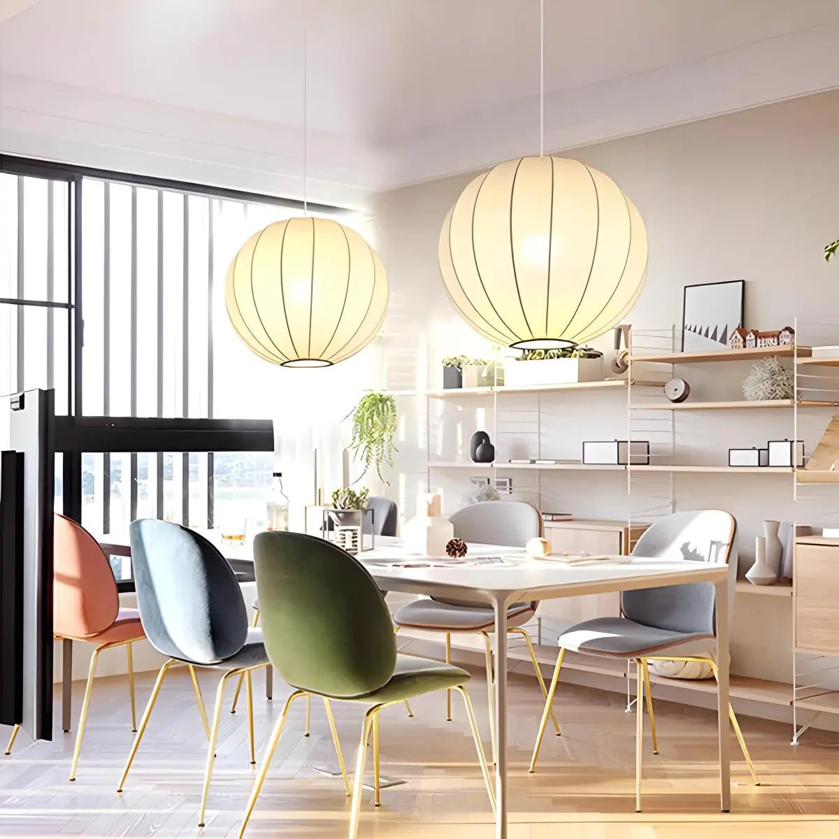 Feyran Vintage LED Silk Lantern Pendant Light