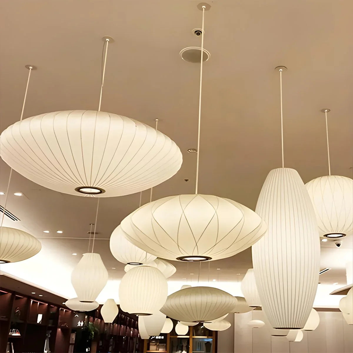 Feyran Vintage LED Silk Lantern Pendant Light