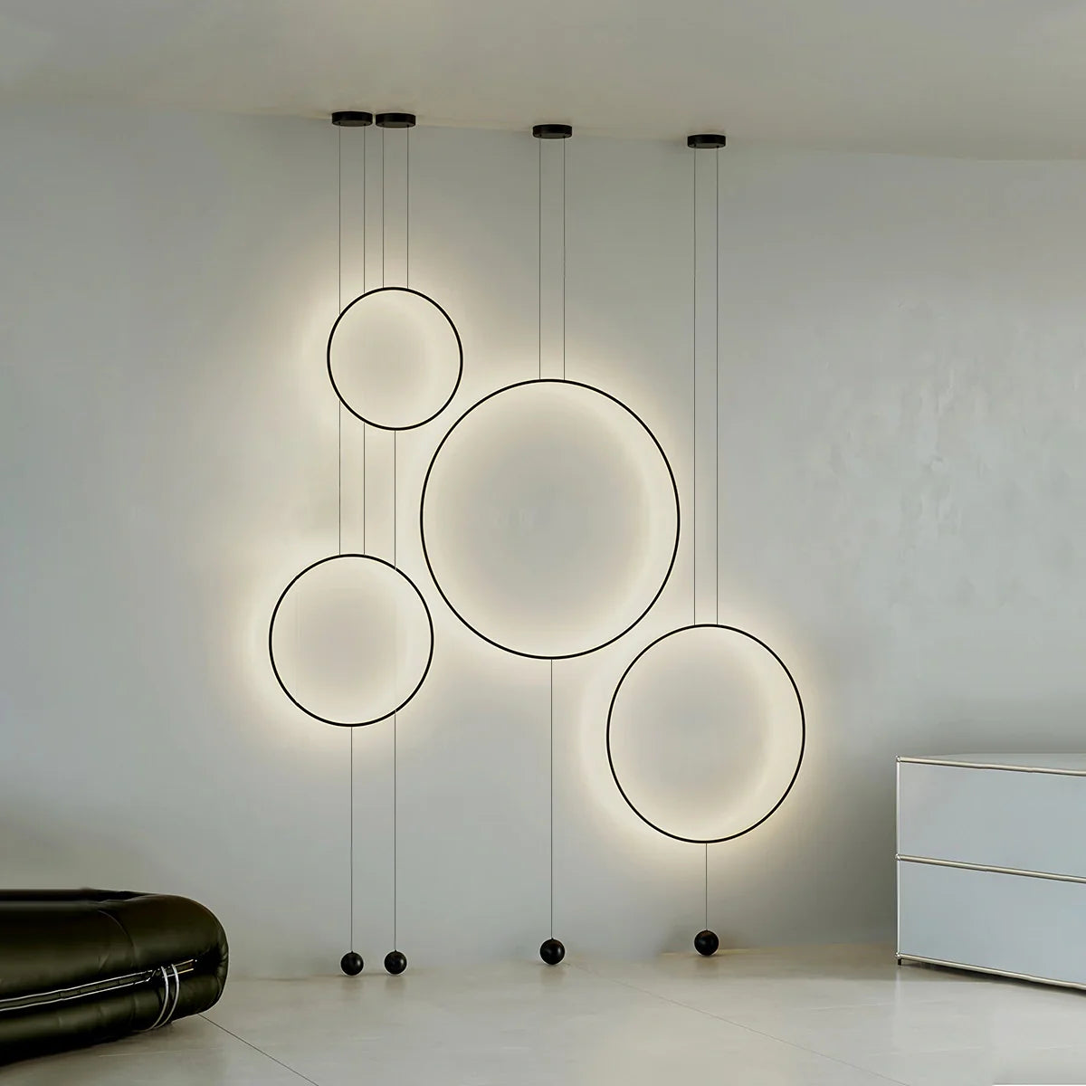 Feyran Modern Minimalist Circular Halo Pendant Light