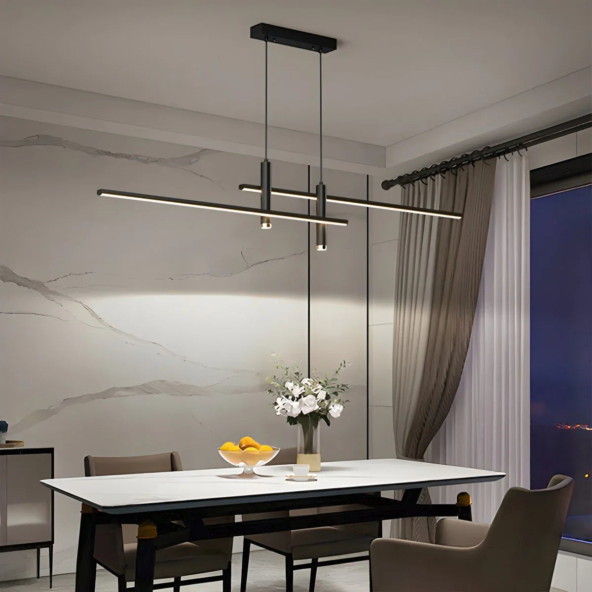 Feyran Modern Minimalist Linear LED Pendant Light